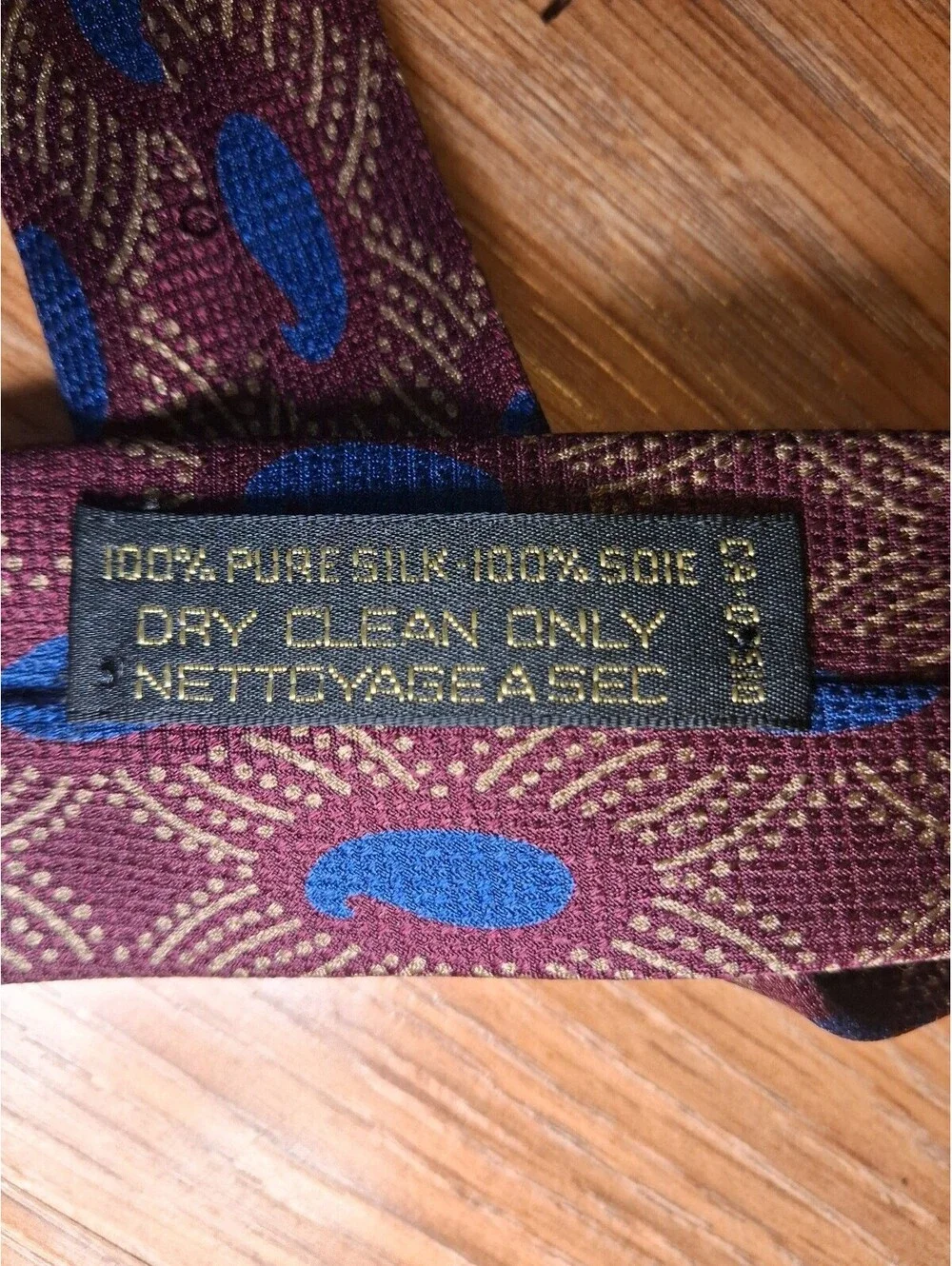 Giorgio Armani Silk Tie Burgundy Multicolor Paisley Wide